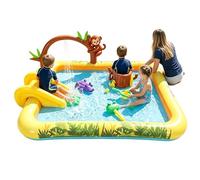 Doiyislem Kids Pool with Slide,Inflatable Cute Animal Toys with Slides | Kids Beach Toys - for Backyard Outside Yard Lawn Patio Deck Porch Park Vacation Outside Park House School