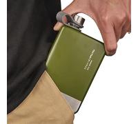 Doiyislem Liquor Flask, Leakproof Hip Flask, Stainless Steel Reusable Portable Water Bottle for Beer Drinks Spirits Soda Camping Beverage Hiking Outdoor Coffee Outing