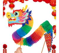Doiyislem Paper Dragon Puppet - 3D Chinese Paper Dragon Garland for New Year - Creative DIY Puppet Kits, Lunar New Year, Multifunctional Party Decorations for