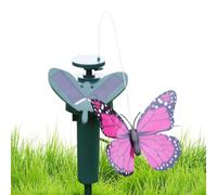 Doiyislem Solar Powered Butterfly, Pathways Decorative Stake, Realistic Energy-Saving Solar Butterfly for Porch Driveway Landscaping Balcony Walkway Poolside Gardening Backyard