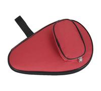 Doiyislem Table Tennis Bat Cover, Waterproof Racket Storage Bag, Portable Racket Cover with Ball Bag, Protective Case Storage Organizer for Enhanced Protection, Red