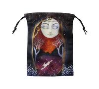 Doiyislem Tarot Deck Holder Bag - Drawstring Rune Bag Tarot Deck Bags,Tarot Deck Bags, Storage Pocket, Colorful Design for Tarot Cards, Jewelry, Dices