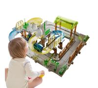 Doiyislem Toddler Train Set, Battery Operated Electric Toy Train Set, Educational Toy for Village Farm City Indoor Table Outdoor Party Hobby Holiday Collection Play Birthday