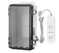 Doiyislem Waterproof Junction Box - Outlet Box with Clear Cover - Dustproof Case with Lock for Home Outdoor Wall Industrial Power Project