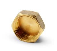 DOJA Barcelona Blanking Plug Internal Thread 2 Inch Octagonal Cap Brass Plug for Sinks, Radiators, Water and Gas Drain Pipes, Tap Garden Taps, Pipes, Siphon etc.