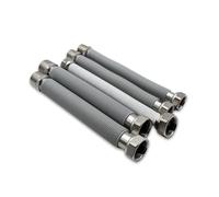 DOJA Barcelona Boiler Connection Kit - 5-Piece Stainless Steel Flexible Boiler Hoses, Gas and Water Hose Kit with Extendable Boiler Pipes for Radiator Purgers, Heating, Kitchen and Bathroom