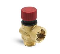 DOJA Barcelona Boiler safety valve thread, pack of 1, 3/4 inch, 7 bar, heating safety valve, water pressure valve, pressure regulator for oil boilers, relief valve, replacement parts, thermal