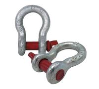 DOJA Barcelona Bow Shackles High Strength Steel - Pack 2-2 Tonnes D Ring - 1/2" - Shackle Screw Pin Shackle Heavy Duty Lifting Shackles Ideal for 4x4 Trailer Towing, Tarp and Boat Mooring
