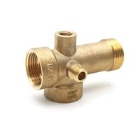 DOJA Barcelona Brass 5-Way Distributor 1" - T-Piece for Water Pump 5-Port Brass Splitter with Pressure Switch Home Water Pump Irrigation Brass Distributor, Manifold Brass Fitting