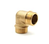 DOJA Barcelona Brass Elbow | 90° 2 x Male Thread | Size 3/4 Inch | Brass Elbow | Brass Angle Coupling | Pipe Angle Male Thread Male Thread | Compressor Parts, Round Pipe Fittings