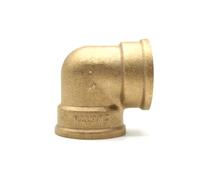 DOJA Barcelona Brass Female Elbow Fitting 90 Degree - Double Female Connector 1/2" - Brass Plumbing Elbow Threaded Pipe Fitting for Irrigation Installations, Radiator and Compressed Air Systems