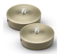 DOJA Barcelona | Ceiling Ceiling Rose | Gold | Pack of 2 | Ceiling Rose 100 x 25 mm | Ceiling Rose | Metal | Modern Round Ceiling Rose