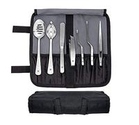 DOJA Barcelona Chef Plating Kit | Culinary Plating Tool Set | Tools Culinary Kit | 7 Pro Plating Tools | Tweezers, Perforated Spoon, Fish Bone Tweezers, Chef Art Pencil, Spatula