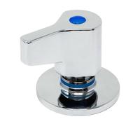 DOJA Barcelona Chrome Tap Handle - Ø69x54mm - Polished Zamak Trim Cover, Replacement Tap Parts, Universal Handle Mixer Lever Flange for Wall Mounted Shower, Pool and Bath tap Head Replacement