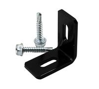 DOJA Barcelona Corner Bracket for Fence - Pack 10 - Adjustable - Corner Connector with Metal Angles, Heavy Duty with Versatility of Use for Stable Installation with Metal Bracket