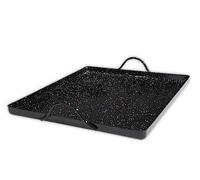 DOJA Barcelona | ENAMELED Iron Can for Snails or Square Rice | Dimensions: 22x22 | Cargols a la llauna Rice a la llauna | Small tray for individual portion