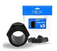 DOJA Barcelona Equal Nipple with Double Male Threaded Connector - Pack 5-3/4"x3/4" - Plastic Sealed Connector - Plastic Threaded Adapter, Easy Assembly, Versatile: Pool, Irrigation and Plumbing