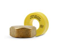 DOJA Barcelona Female Brass Pipe Plug - Brass Blind Cap, Hex Blanking Nut - 2” - Internal Threaded Female Stop Fitting Radiator End Cap for Sink Waste, Carbonated Water, Garden Tap Plumbing