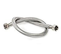 DOJA Barcelona Flexible water supply hose, Flexible Pipes for Taps, tap hose, water supply, Pipes for Taps, Tap Female/Female Pack of 2 H 1/2" - H 1/" 20 Cm Length Stainless Steel Connector Kitchen...
