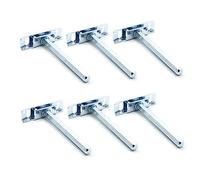 DOJA Barcelona Floating Shelf Bracket Invisible Smart Concealed Support 76x19x11 mm Spigot 10x100 mm Pack of 6 Hidden Bracket Floating Shelf Wall Support Load-Bearing Universal Fit