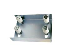 DOJA Barcelona Gate Roller Guide, Adjustable Floor Guide for Sliding Gate - 4 Medium Nylon Gate Rollers - Sliding Gate Guide Support with Nylon Bearings, for Automatic Electric Gates, Barn Gates