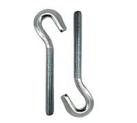 DOJA Barcelona Hook Bolt for Hanging - M8 x 60mm - Pack of 5 - Heavy Duty Forged Steel Screw Hooks, Threaded Hook Screws for Ceiling and Wall, Steel Cup Hooks, Ring Bolts, Eye Bolts Heavy Duty