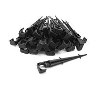 DOJA Barcelona Hose Anchor Irrigation Pegs for Drip Support - Pack 50 - Ø16-20mm - Hose Stakes for Vegetable Plot Lawn Microtube Outdoor Irrigation Support Landscape Anchors for Garden