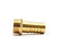 DOJA Barcelona Hose Coupling 3/4 Inch x 20 Inch Brass Hose Nipple Pack 4 Brass Hose Tull Parallel Male Thread Connector Hose Nozzle for Air, Fuel, Oil and Gas Hose Lines