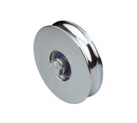 DOJA Barcelona | Industrial Sliding Door Wheel | 120mm x 20mm Steel | U Groove Bearings | Silver