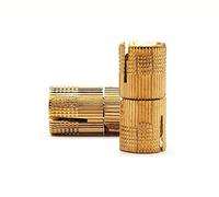 DOJA Barcelona | Invisible Hinge 14 mm | 4 Pcs Invisible Cylindrical Hinges | Opening Angle 180° | Brass | Door Cupboard Hinge, Kitchen Door Hinge, Cupboard Door Hinges