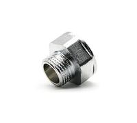 DOJA Barcelona | M-F Reducer Sleeve | 3/8 to 1/2 Adapter | Pipe Reductions | Chrome Plated Brass | Shower Faucet Connector, Shower Hose, Shower Hose, Shower Head with Hose, Washing Machine Drain,