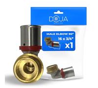 DOJA Barcelona Male Elbow Multilayer 90° External Thread- 16x3/4" - Multilayer Elbow to Press, Female Connector, Waterproof Connection, Versatile, Easy Installation, Pipe