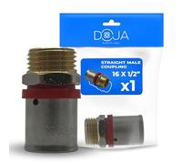 DOJA Barcelona Multi-layer Male Straight Fitting - 16 mm x 1/2 " - Easy Installation, Multi-layer Tube Connection, Robust, Multi-Layer Male Parts Fitting, Good Fitting, Accessories