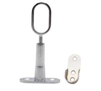 DOJA Barcelona Oval Wall Mount + Ceiling Mounting, Hook for Clothes Rail, Cupboard 30.5 x 15.5 mm, Pack 4 + 4, Ceiling Mount, Wall Mount, Clothes Rail, Ceiling Mount, Oval Tube