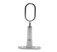 DOJA Barcelona Oval Wardrobe Support, Wardrobe Rail Centre Bracket, Oval Rail Bracket, Support, Centre, 36 X 15.5 Mm Pack 2 Closet Rod Middle Clothes and Pole