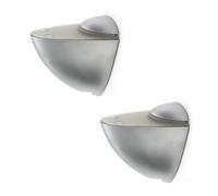 DOJA Barcelona Pelican Shelf Bracket, Wall Mount Glass Shelf, Glass Support Bracket, Pelican, Wall Mount, Support Pack 2 | Adjustable Aluminium Floating Brackets for 25mm Thick Shelves | Max Load...