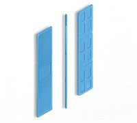 DOJA Barcelona | Precision Plastic Window Shims 2mm for Glass | Blue Glazing Packers Plastic | Pack of 300 Window Glazing Spacers | Universal Blocks and Leveling Shims