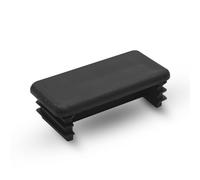 DOJA Barcelona | Profile End Caps | 41 x 21 Rectangular End Caps | Pack of 20 | Rectangular Pipe Plugs | Square Black Plastic End Caps | Chair Leg Caps Floor Protection for Single Assembly