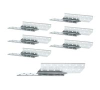 DOJA Barcelona | Rafter Purlin Anchor | 250 x 32 mm | Left | Pack of 6 | Heavy-Duty Angle Connector | Right-Handed Beam Connectors for High-Rise Construction, Bridges, Timber Connectors for Slats