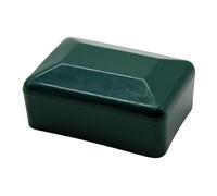 DOJA Barcelona Rectangular Caps for Fence Posts - Green - Pack 12-60 x 40 mm - Effective Protection, Durable Post Cover, Modern Aesthetics, Plastic Caps, Prevents Filtration