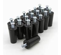 DOJA Barcelona Roller Shutter Stopper - Pack 20 Black - PVC 40mm, Plastic Shutter Stoppers, Replacement Roller Blind Stops, Accessories Shutters Buffer Window Blind Stop Buffer Stopper for Rolling