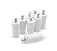 DOJA Barcelona Roller Shutter Stopper - Pack 8 White - PVC 60mm, Plastic Shutter Stoppers, Replacement Roller Blind Stops, Accessories Shutters Buffer Window Blind Stop Buffer Stopper for Rolling