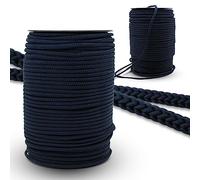 DOJA Barcelona Rope spool, 100 m, dark blue cords, 3 mm diameter, made of polyester, durable, paracord cord for shoelaces, sports shoes, tennis shoes, bags, backpacks, bracelet