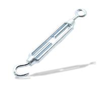 DOJA Barcelona Rope Tensioner Hook and Eye M6 Galvanised Steel - Pack 6 - Innovative Turnbuckle for Wire Tensioner, Optimal Connection with Awning Tensioner Insert, Robust Performance with Wire Rope