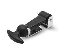 DOJA Barcelona Rubber Bonnet Hooks and Bonnet Boot Fastener - 122x39x33mm - Zinc Plated Steel Hood Catch with T-Handle Rubber, Rubbers Hood Catch for Tractor Trailer Caravan