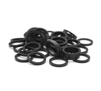 DOJA Barcelona Sanitary Flat Seals, 1/2 Inch, Pack of 25, Rubber Seals, 18 x 11 x 2 mm, EPDM Rubber O-Rings, Wide Flat Seal, Washers for Shower Hose, Rubber Seal, Tap