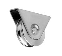 DOJA Barcelona Sliding Gate Roller Surface Mount - 100x20mm - 2 Units - U-Shaped V Groove Gate Wheel for Garage, Home and Exterior Metal Wheels for Gates Slide Gate Caster Pulley Track Casters