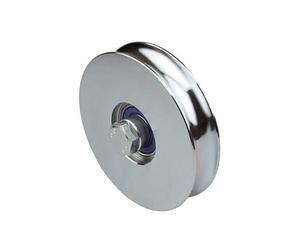 DOJA Barcelona Sliding Gate Wheels - Pack 2-80x20mm - Steel U Groove Gate Wheel & Slide Gate Caster | Nylon Sliding Door Rollers, Door Roller Wheels for Doors, Windows, Cabinets & Mosquito Nets