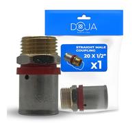 DOJA Barcelona Straight Male Multi-layer Connector - 20 mm x 1/2 inch - Easy Installation, Multi-layer Tube Connection, Robust, Multi-Layer Male Parts Fitting, Good Fitting, Accessories