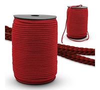 DOJA Barcelona strong braided cord Nylon Paracord Roll 100m Polyamide Braided Nylon Cord 3mm Diameter Strong Utility in Red for Paracord Rope, Tactical Survival Bracelets, Boot Laces and Camping...
